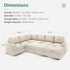 Calabasas Beige Sectional Sofa