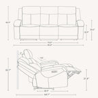 Monterey Leather Recliner Sofa