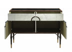 La Jolla Leather and Aluminum Table