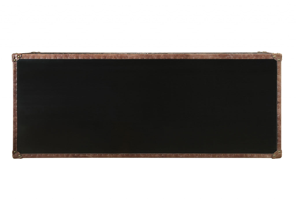 La Jolla Leather and Aluminum Table