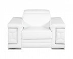 Beverly Heights Ivory Leather Chair