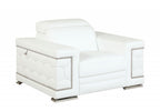 Beverly Heights Ivory Leather Chair
