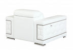 Beverly Heights Ivory Leather Chair
