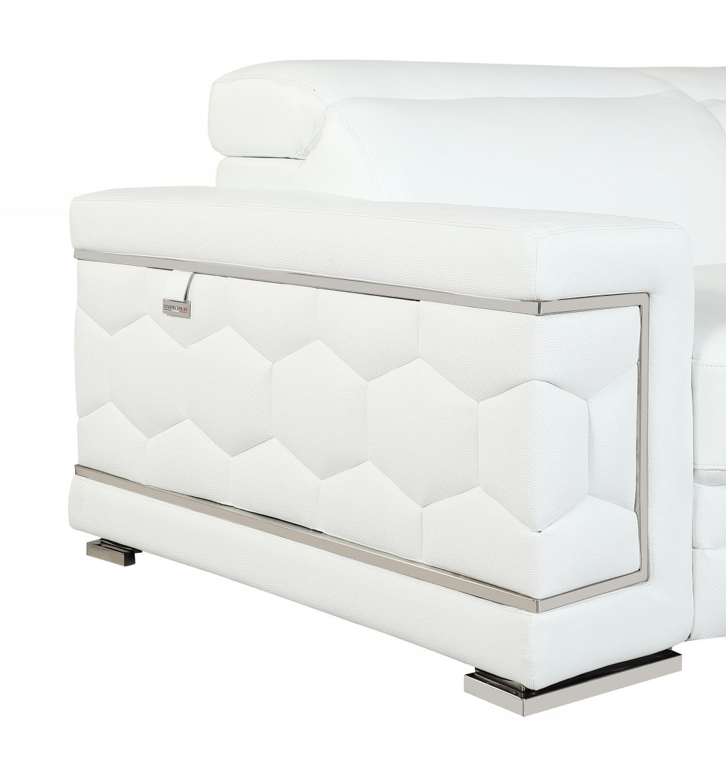 Beverly Heights Ivory Leather Chair