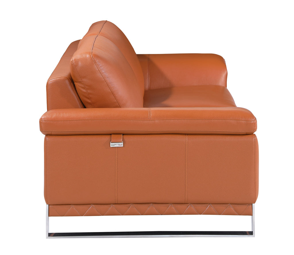 Solenne Carmel Leather Chair