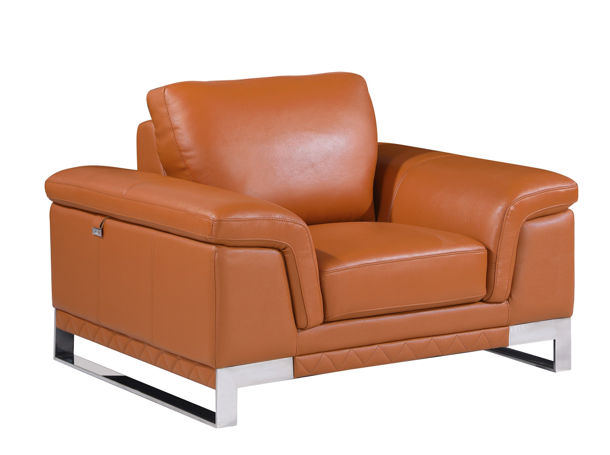 Solenne Carmel Leather Chair
