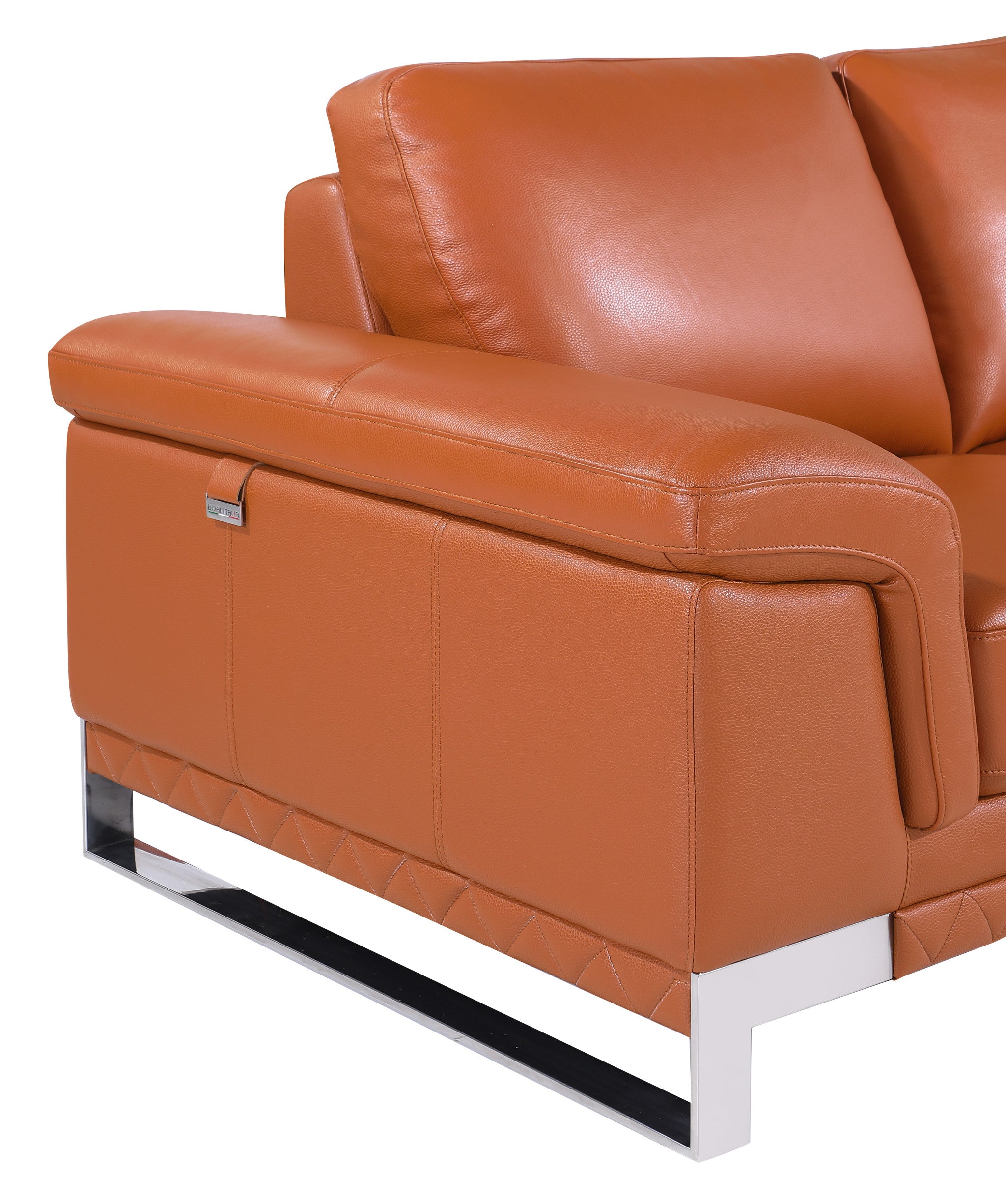 Solenne Carmel Leather Chair