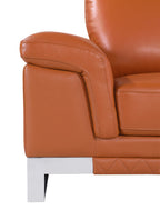 Solenne Carmel Leather Chair