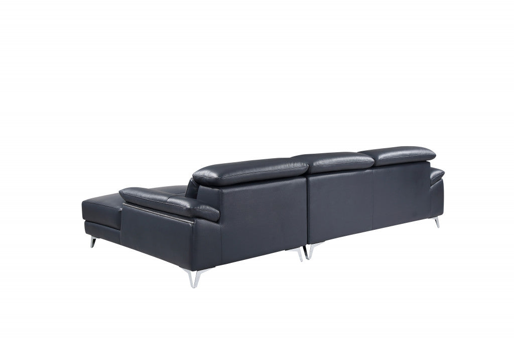 Francisco Sapphire Italian Leather Sofa