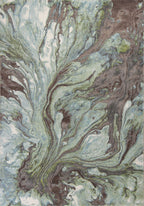 Turkish Woven Abstract Marble Area Rug