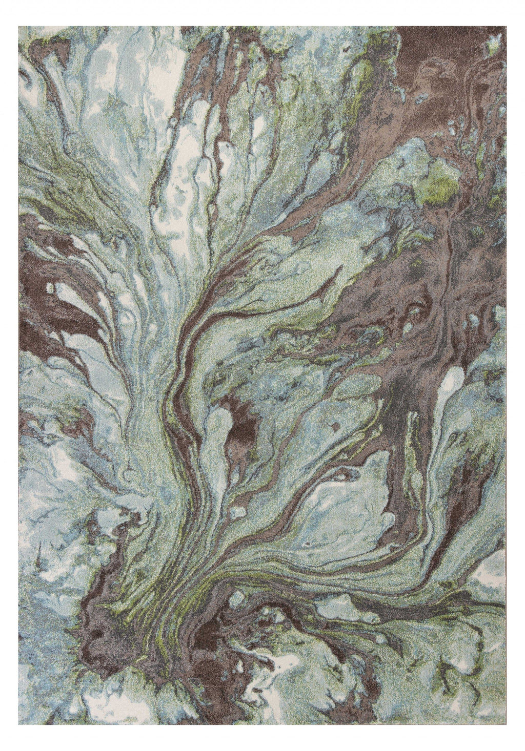 Turkish Woven Abstract Marble Area Rug
