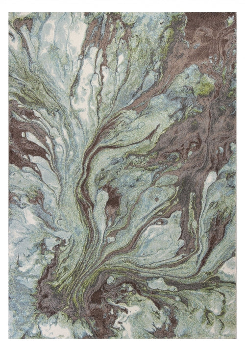 Turkish Woven Abstract Marble Area Rug