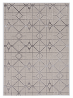 Turkish Woven Silver Geometric Area Rug