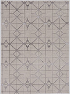 Turkish Woven Silver Geometric Area Rug