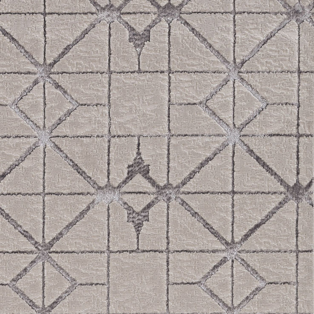 Turkish Woven Silver Geometric Area Rug