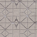 Turkish Woven Silver Geometric Area Rug