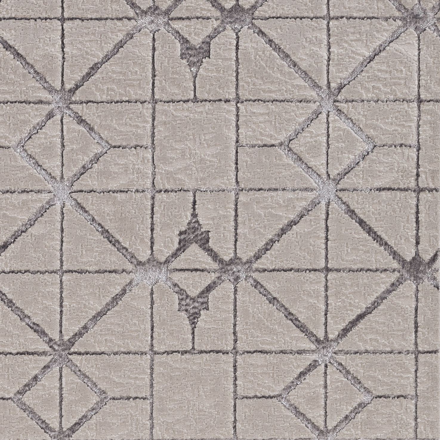Turkish Woven Silver Geometric Area Rug