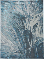 Turkish Woven Blue Polyester Rug