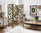 Rustic Wood Root Room Divider