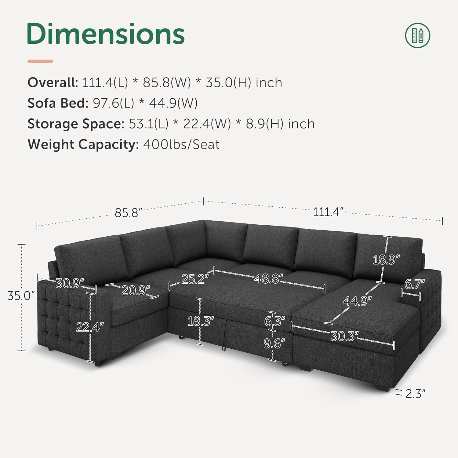 Calabasas Grey Sectional Sofa