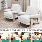 Chenille Ivory Accent Chair