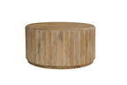 Newport Natural Wood Drum Coffee Table Set