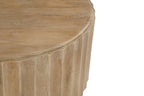 Newport Natural Wood Drum Coffee Table Set