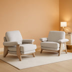 Chenille Ivory Accent Chair
