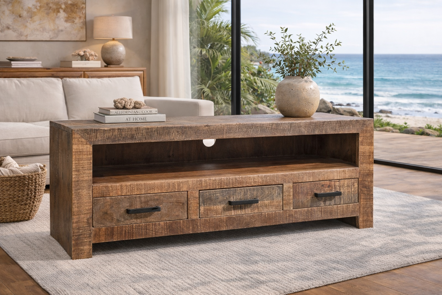 Malibu Mango Wood Media Console
