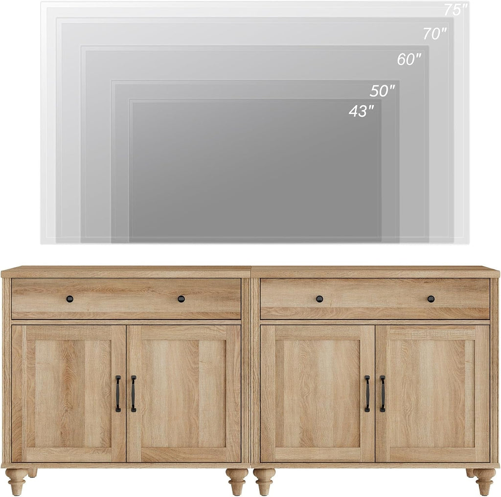 Napa Oak Media Console