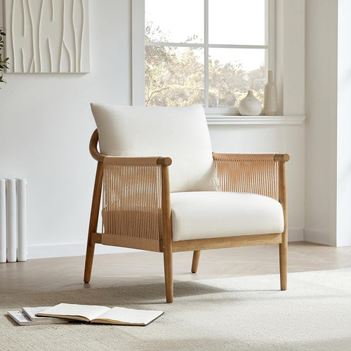Boho Cream Accent Chair Set