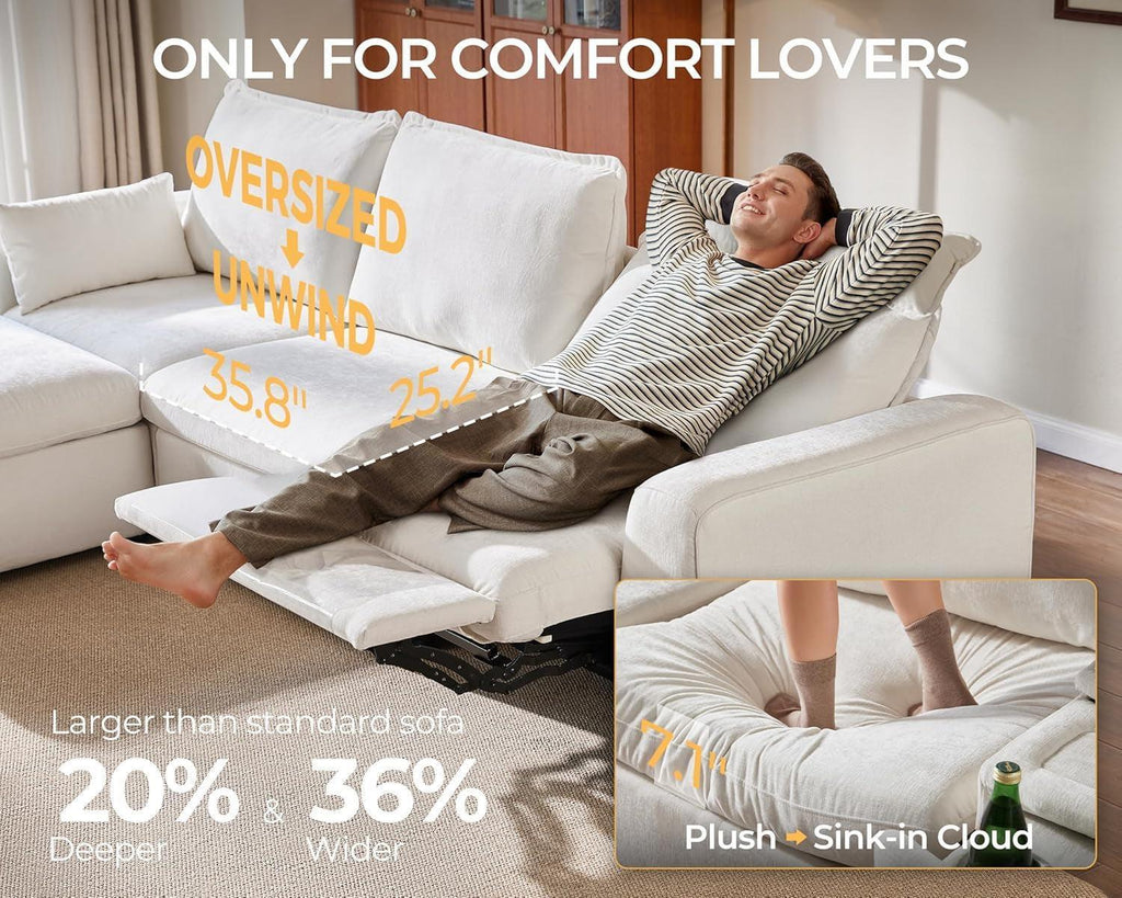 Chenille Recliner Sofa
