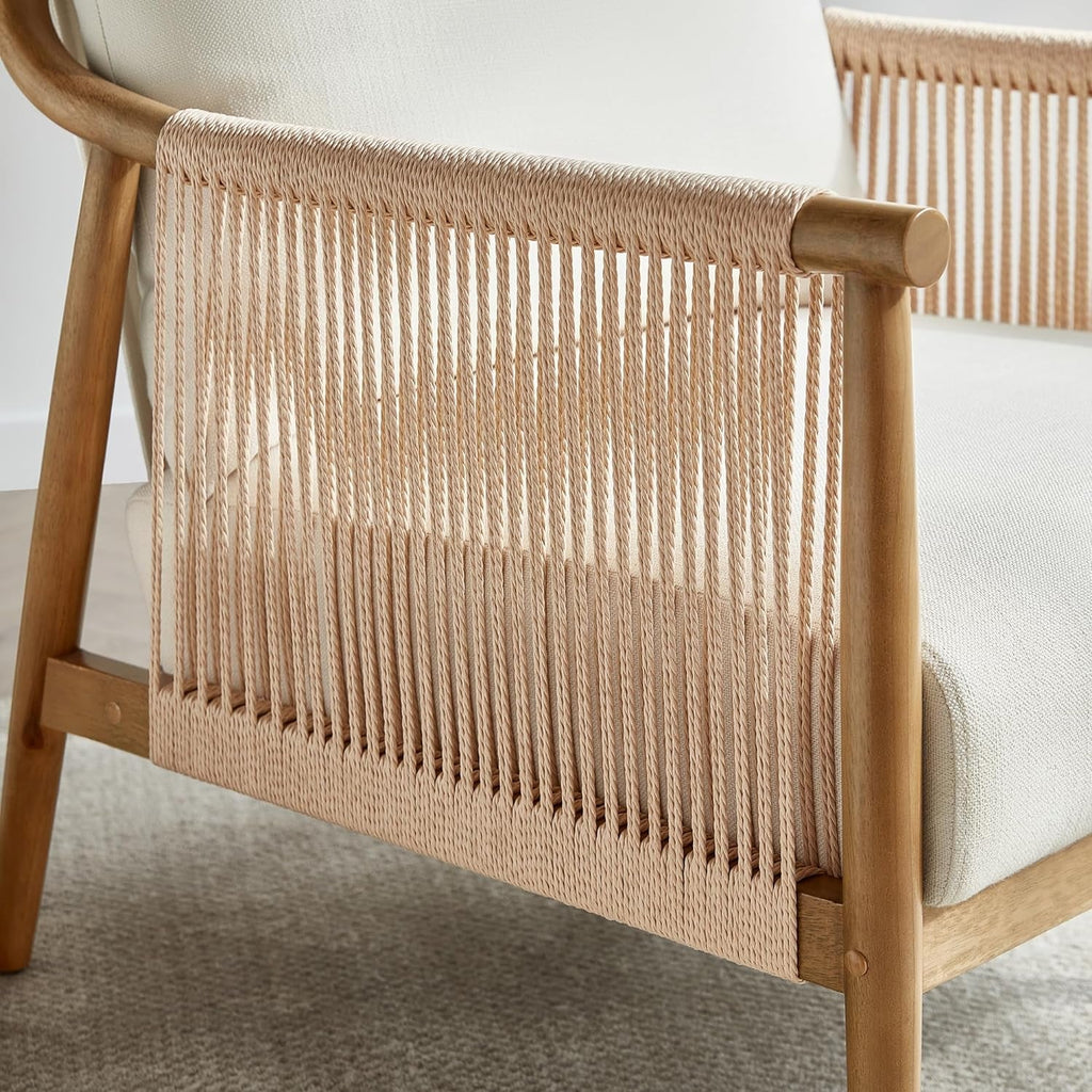 Boho Cream Accent Chair Set